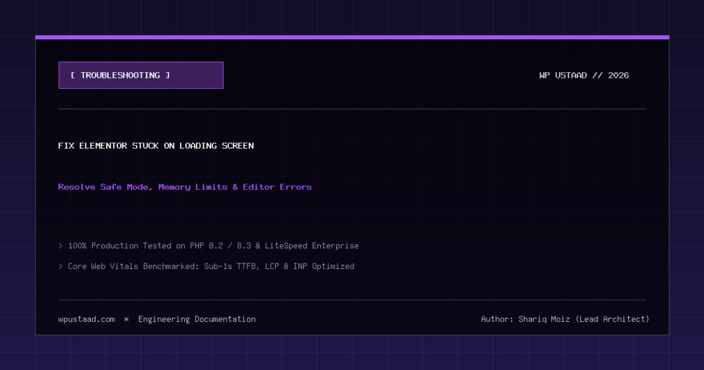 How to Fix Elementor Stuck on Loading Screen & Safe Mode Errors (2026 Fixes) How to fix Elementor stuck on loading screen editor errors in WordPress