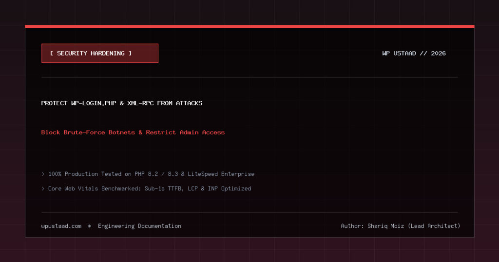 Protect wp-login.php and XML-RPC from brute force attacks in WordPress 2026